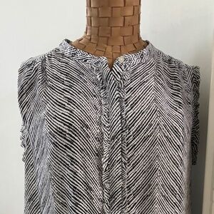 WORTHINGTON XL Zebra Print Sleeveless Blouse